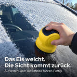 Beispielbild: Das Eis geht, die Sicht kommt: ein freier Streifen auf der Scheibe.
