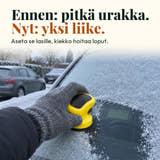 Havainnekuva: Ennen: pitkä urakka. Nyt: yksi liike. Aseta se lasille, kiekko hoitaa loput.