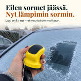 Havainnekuva: Eilen sormet jäässä. Nyt lämpimin sormin. Lasi on kirkas – ei muuta kuin matkaan.