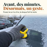 Photo d'illustration : Avant, des minutes. Désormais, un geste. Posez-le sur la vitre, le disque fait le reste.